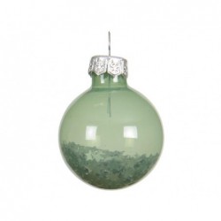 TUBO 9 SFERE VETRO SALVIA d.3cm PAILLETT INTERNE A FORMA DI STELLINE [9010605-10.jpg]