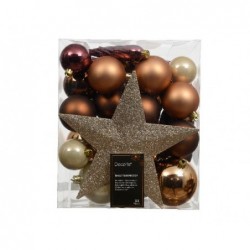 BOX 33 SFERE PLASTICA d.6/7/8cm Ass. PUNTALE STELLA GLITTER,SFERE LUC/OPACHE [9010607-10.jpg]