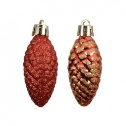 PIGNA POLISTIROLO ROSSO d.5xh.14cm 12pz FINITURA LUCIDA GLITTERATA [9010608-00.jpg]