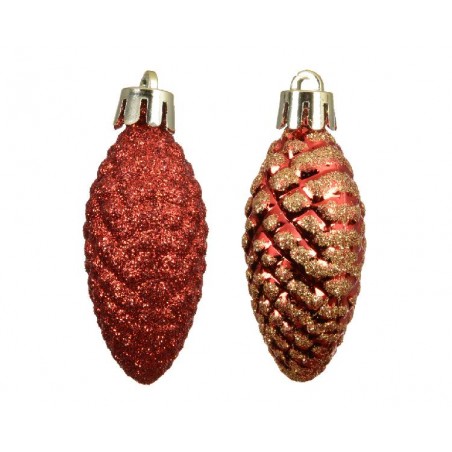 PIGNA POLISTIROLO ROSSO d.5xh.14cm 12pz FINITURA LUCIDA GLITTERATA [9010608-00.jpg]