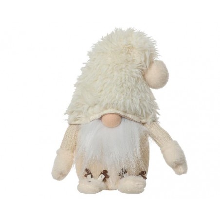 GNOMO BIANCO CAPPELLO PELLICCIA h45cm [9010617-00.jpg]