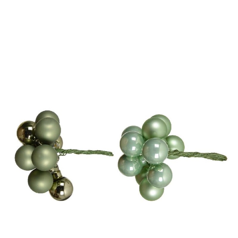 GRAPPOLO 10 SFERE VETRO SALVIA LUC/OPACO [9010627-00.jpg]