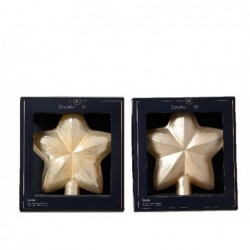 PUNTALE STELLA VETRO AVORIO LUC/OPACO cm15 LARGHEZZA x 17cm ALTEZZA [9011906-10.jpg]