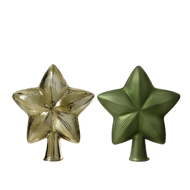 PUNTALE STELLA VETRO SALVIA LUC/OPACO cm15 LARGHEZZA x 17cm ALTEZZA [9011907-00.jpg]