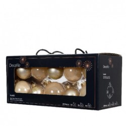 BOX 20 SFERE VETRO AVORIO d.5/6/7cm Ass. TRASPARENTE,GLITTER,LUCIDO,OPACO [9015024-10.jpg]