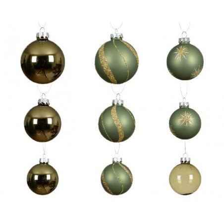 BOX 20 SFERE VETRO SALVIA d.5/6/7cm Ass. TRASPARENTE,GLITTER,LUCIDO,OPACO [9015034-00.jpg]