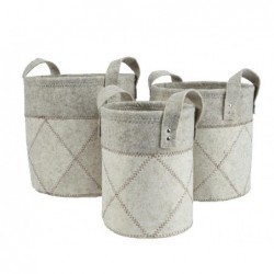 SET 3 CESTI FELTRO BIANCO CON MANICO d.20x25h - 26x28h - d.30x30h [9015485-00.jpg]