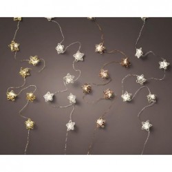 FILO 20 LAMPADINE LED INTERNO 190cm RIVESTITO FORMA DI STELLINA 4col.Ass. [9901009-00.jpg]