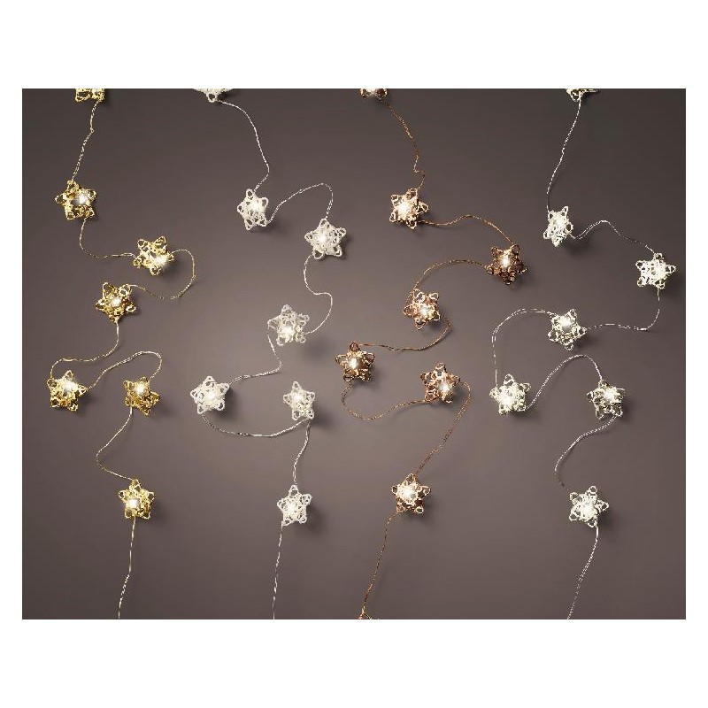 FILO 20 LAMPADINE LED INTERNO 190cm RIVESTITO FORMA DI STELLINA 4col.Ass. [9901009-00.jpg]