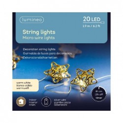 FILO 20 LAMPADINE LED INTERNO 190cm RIVESTITO FORMA DI STELLINA 4col.Ass. [9901009-20.jpg]