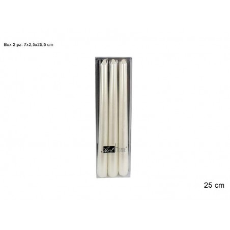 CANDELA CONICA 25cm 3pz AVORIO [0710042-00.jpg]