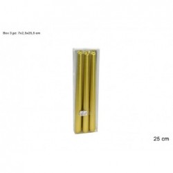 CANDELA CONICA 25cm 3pz ORO [0710053-00.jpg]