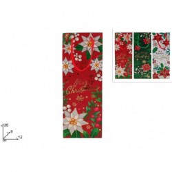 SHOPPER VINO STELLE NATALE 12x36x9cm 12x36+9cm ASSORTITE BIANCO-ROSSO-VERDE [2630901-00.jpg]