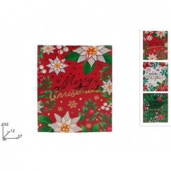 SHOPPER STELLE NATALE 27x33+12cm ASSORTITE BIANCO-ROSSO-VERDE [2630902-00.jpg]