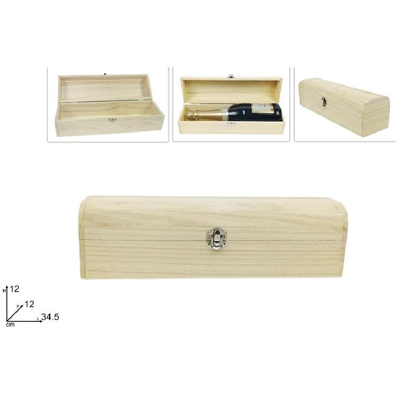 SCATOLA PORTABOTTIGLIA IN LEGNO NATURALE MISURA cm12X34,5h12 [9010105-00.jpg]