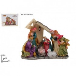 PRESEPE NATIVITA CON CAPANNA cm20x15 [9010159-00.jpg]