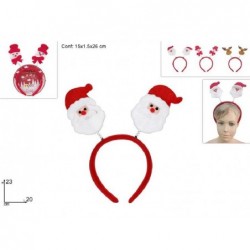 CERCHIETTO ROSSO NATALIZIO 3 SOGGETTI BABBO NATALE,PUPAZZO NEVE, RENNA [9015420-00.jpg]