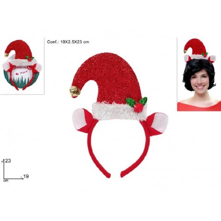 CERCHIETTO CON CAPPELLO BABBO NATALE [9015421-00.jpg]