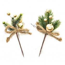 PICK VERDE BACCHE ORO cm.15h