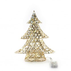 ALBERO METALLO ORO 30 LED...