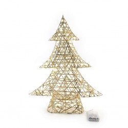 ALBERO METALLO ORO 40 LED...