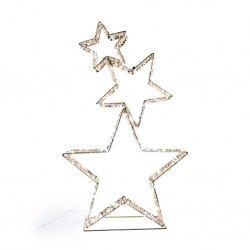 ---SET 3 STELLE METALLO ORO...