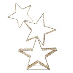 ---SET 3 STELLE METAL ORO...