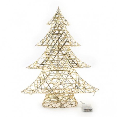 ALBERO METALLO ORO 50 LED BATTERIA h60cm [9014910-00.jpg]
