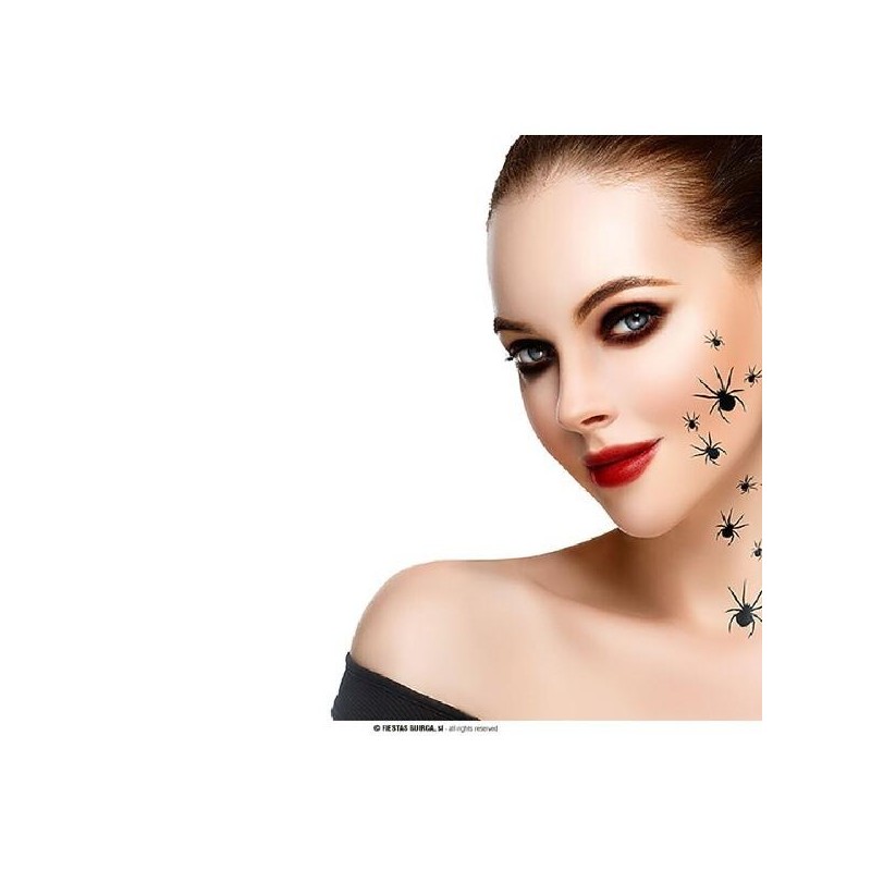 TATUAGGI CON RAGNETTI 2 FOGLI DA 16 TATUAGGI [9040126-00.jpg]