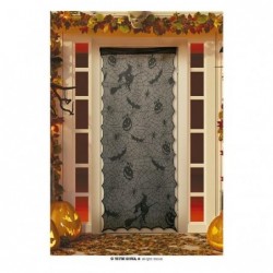 DECORAZIONE HALLOWEEN PER PORTA 194x100 CM NERA IN PIZZO [9040134-00.jpg]
