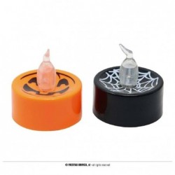 CENDELA ZUCCA COL LUCE LED 4cm ASSORTITA ARANCIONE E NERA [9040117-00.jpg]