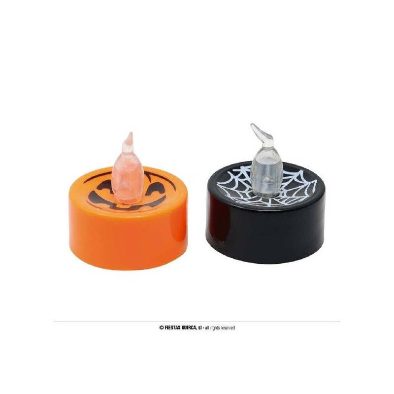 CENDELA ZUCCA COL LUCE LED 4cm ASSORTITA ARANCIONE E NERA [9040117-00.jpg]