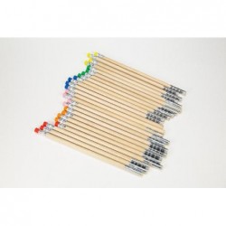 MATITA IN LEGNO NATURALE CON GOMMINO COLORATO IDEALE PER LA STAMPA [1012001-00.jpg]