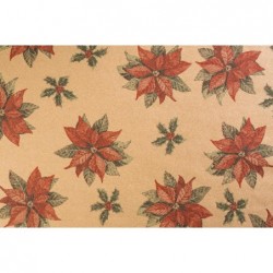 BOBINA CARTA AVANA E STELLE DI NATALE ROSSE. h100cmx25mt [2629142-00.jpg]