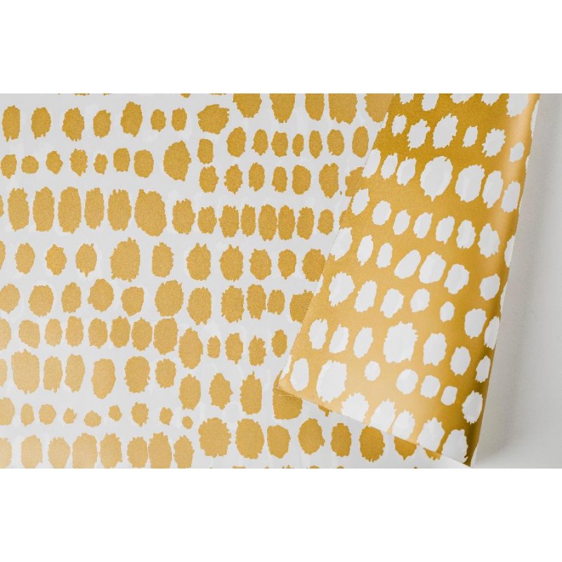 CARTA ROTONDA DIAMETRO 98cm BIANCA CON CERCHI ORO BICOLOR CF. DA 10pz [2629509-00.jpg]