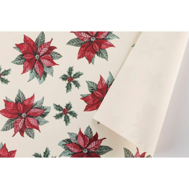 BOBINA IN PPL BIANCO E STELLE DI NATALE ROSSE. h100cmx25mt BICOLOR [2629161-00.jpg]