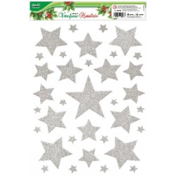 VETROFANIA STELLE GLITTER 20x27 ORO E ARGENTO [9012230-30.jpg]