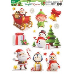 VETROFANIA NATALE COLORATA 30x37cm ASSORTITA IN 4 SOGGETTI BABBO NATALE [9012203-20.jpg]