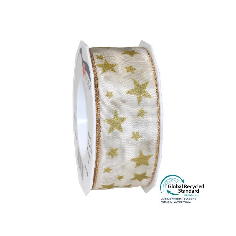 NASTRO COTONE AVORIO/STELLE ORO mm40x20m [2700028-00.jpg]