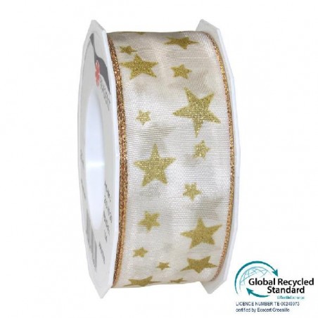 NASTRO COTONE AVORIO/STELLE ORO mm40x20m [2700028-00.jpg]