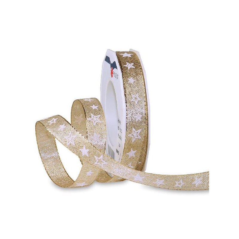 NASTRO IN COTONE ORO E STELLE mm15x20mt [2700031-00.jpg]