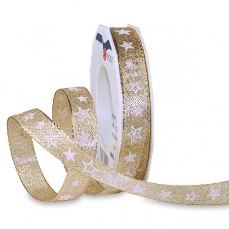 NASTRO IN COTONE ORO E STELLE mm15x20mt [2700031-00.jpg]