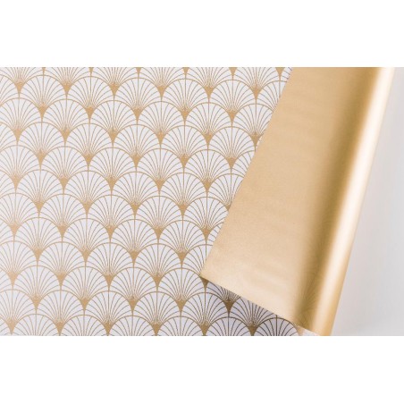 BOBINA IN PPL PAVE BIANCO cm100x25mt UN LATO FANTASIA E UN LATO ORO [2629112-00.jpg]