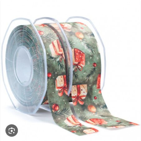 NASTRO RASO SETA mm40x15mt STAMPA VERDE [2710000-00.jpg]