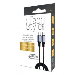 CAVO DI RICARICA VELOCE TYPE C/C 100W cavo 1mt [0011040-00.jpg]