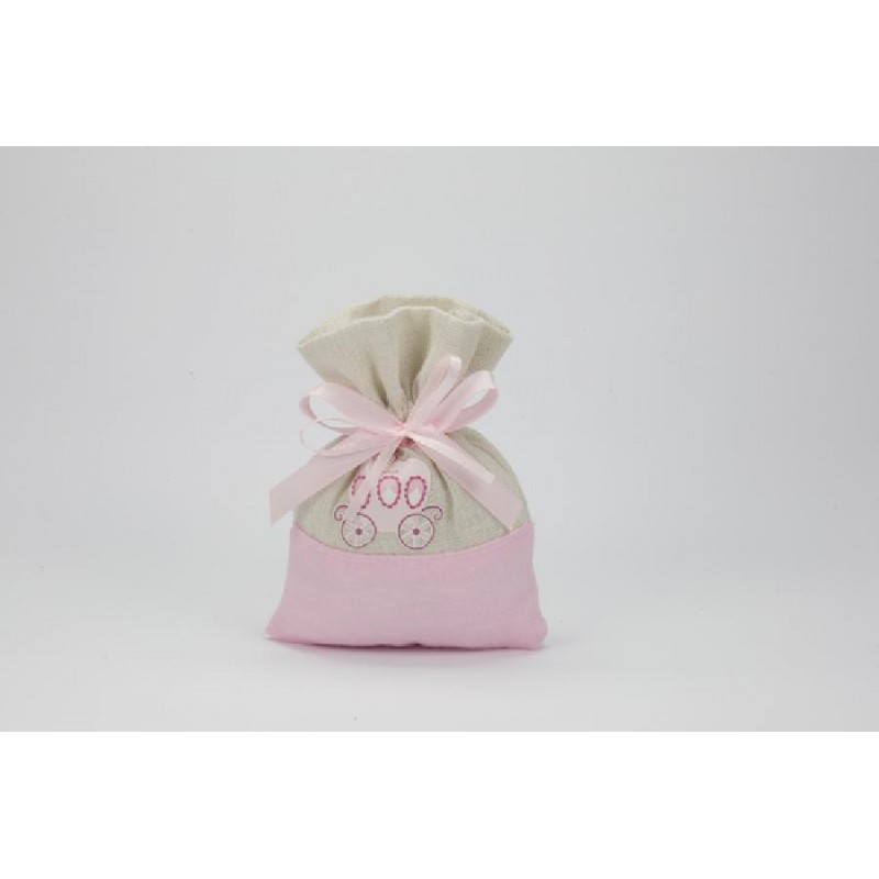 SACCHETTO COTONE CARROZZINA ROSA N/R [0140263-00.jpg]
