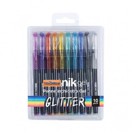 PENNE GEL GLITTER Bl.10pz Ass. PUNTA 1mm [1101052-00.jpg]