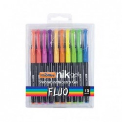 PENNE GEL FLUO Bl.10pz Ass. PUNTA 1mm [1101062-00.jpg]