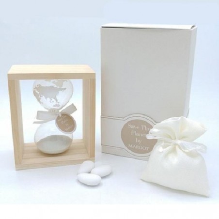 ---CLESSIDRA MAPPAMONDO CORNICE LEGNO 9c completo di scatola e sacchetto [0140272-00.jpg]