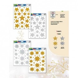 VETROFANIA STELLE GLITTER 20x27 ORO E ARGENTO [9012230-00.jpg]